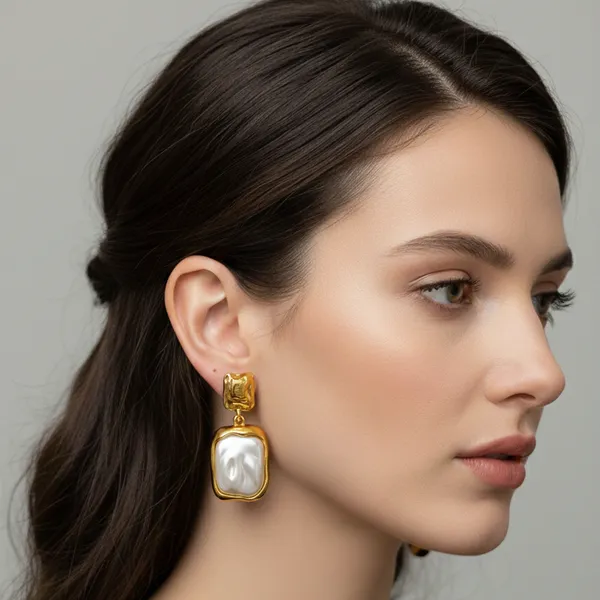 Gold_And_Pearl_Molten_Muse_Drops_Earrings_For_Women